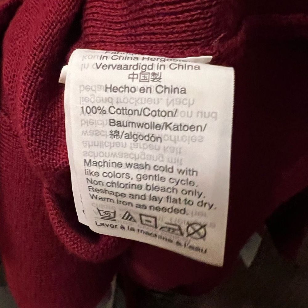 J Crew Mercantile NWT Double Button Cardigan Med Burgundy - Picture 3 of 4